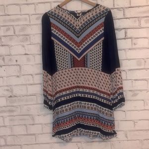 Express Boho Long Sleeve Shift dress